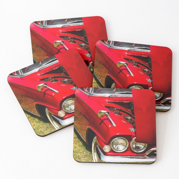 Item preview, The front of a red 1960s Ford Consul Classic on display at a car show designed and sold by Graham Cornall.