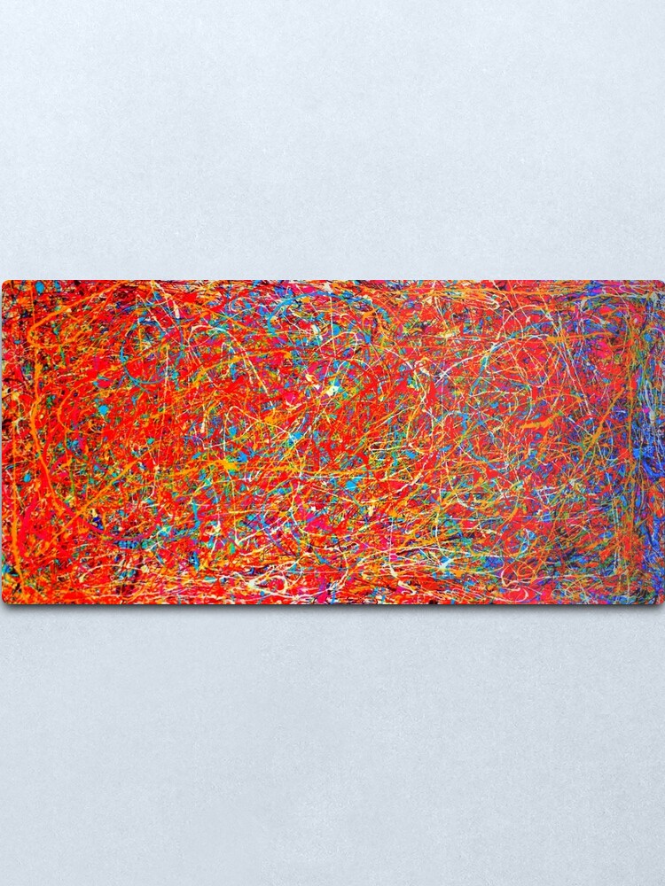 Alternate view of Abstract Jackson Pollock Painting Original Art Metal Print