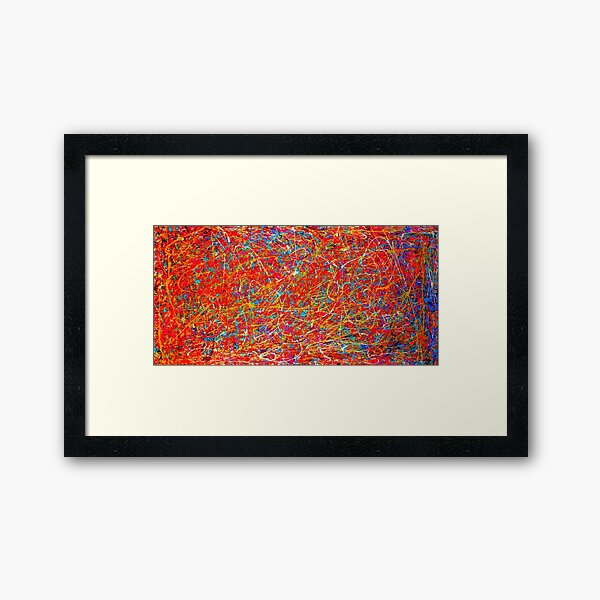 Abstract Jackson Pollock Painting Original Art Framed Art Print