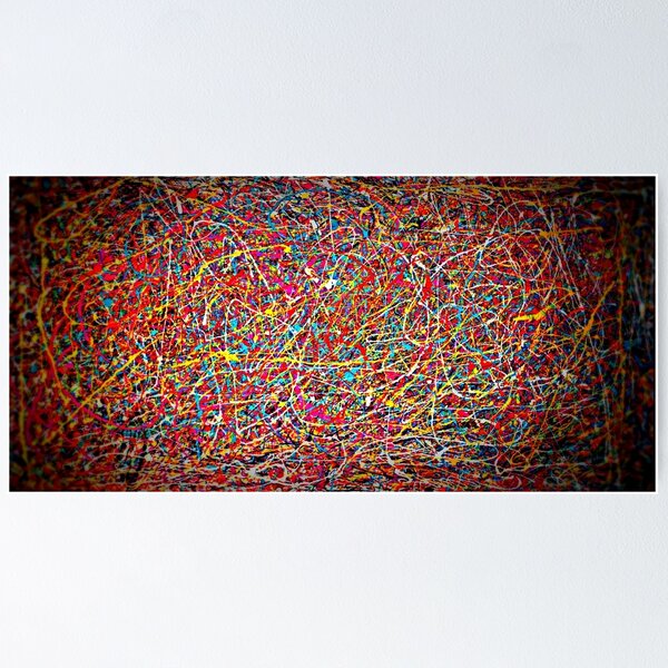 Item preview, Abstract Jackson Pollock Painting Original Art Titled: Clear Lines designed and sold by ZeeClark.