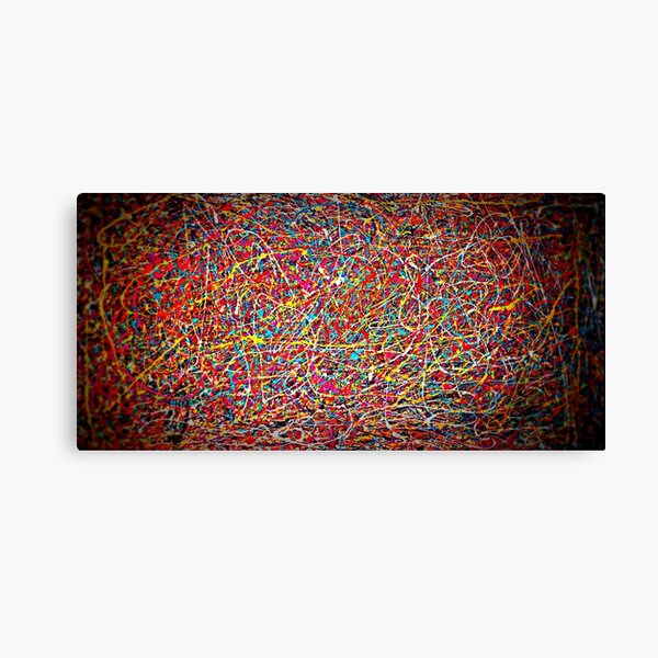 Vista previa del artículo con la obra «Pintura abstracta de Jackson Pollock, arte original titulado: Líneas claras», diseñado y vendido por ZeeClark.