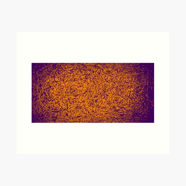 Abstrakte Jackson Pollock Malerei Originalkunst mit dem Titel: Orange Puff Kunstdruck