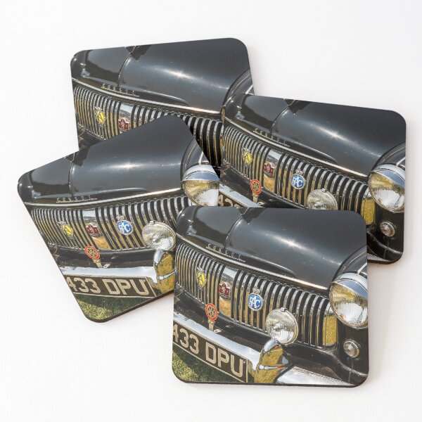 Item preview, The front of a black 1955 Ford Consul on display at a car show designed and sold by Graham Cornall.