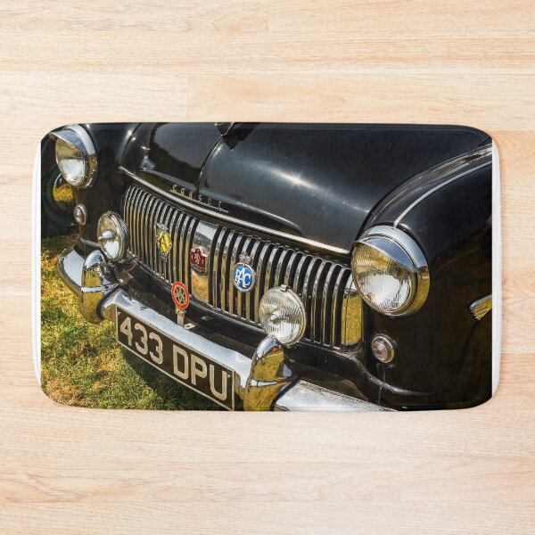 Item preview, The front of a black 1955 Ford Consul on display at a car show designed and sold by Graham Cornall.