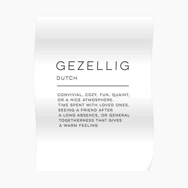 Gezellig Definition Poster