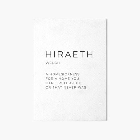 Hiraeth ART POEM SERIES Digital Download Wordy Print Black 