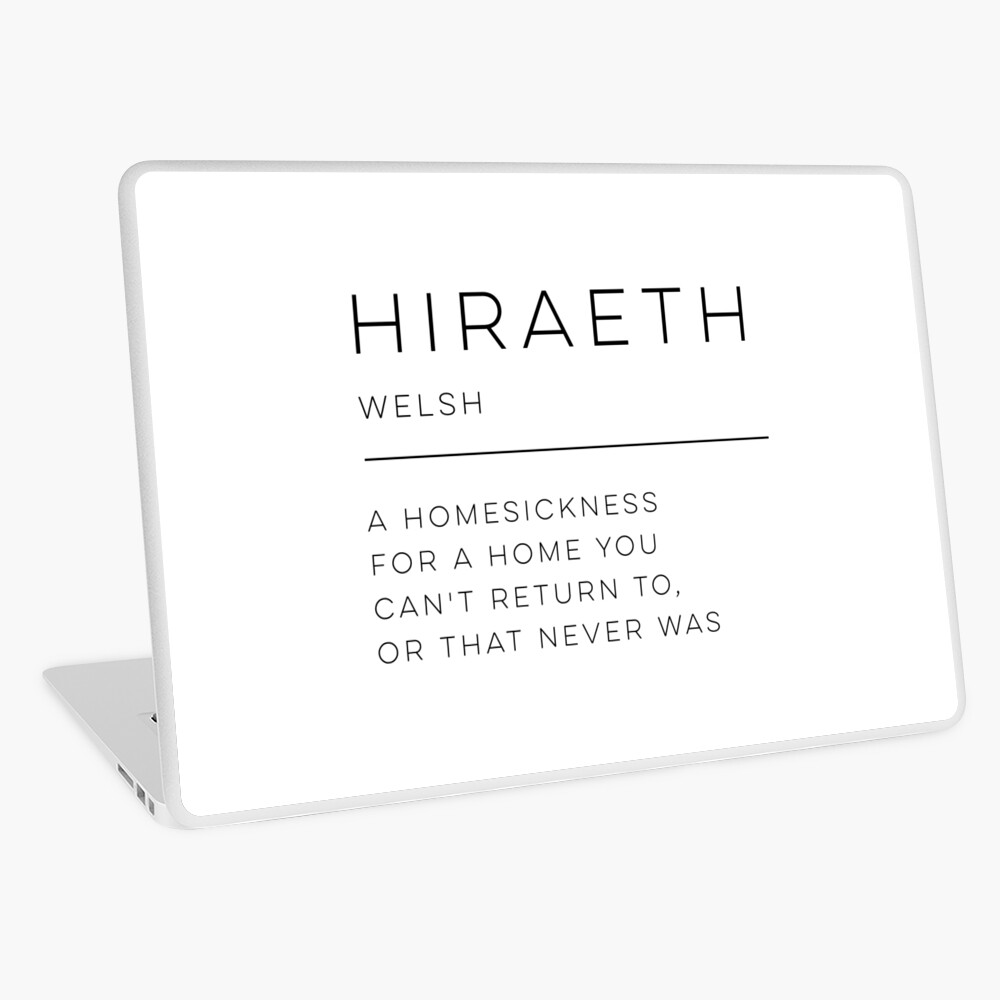 Hiraeth ART POEM SERIES Digital Download Wordy Print Black 