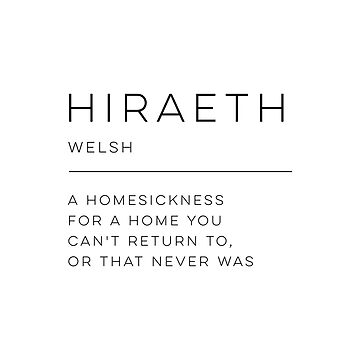 Hiraeth ART POEM SERIES Digital Download Wordy Print Black 