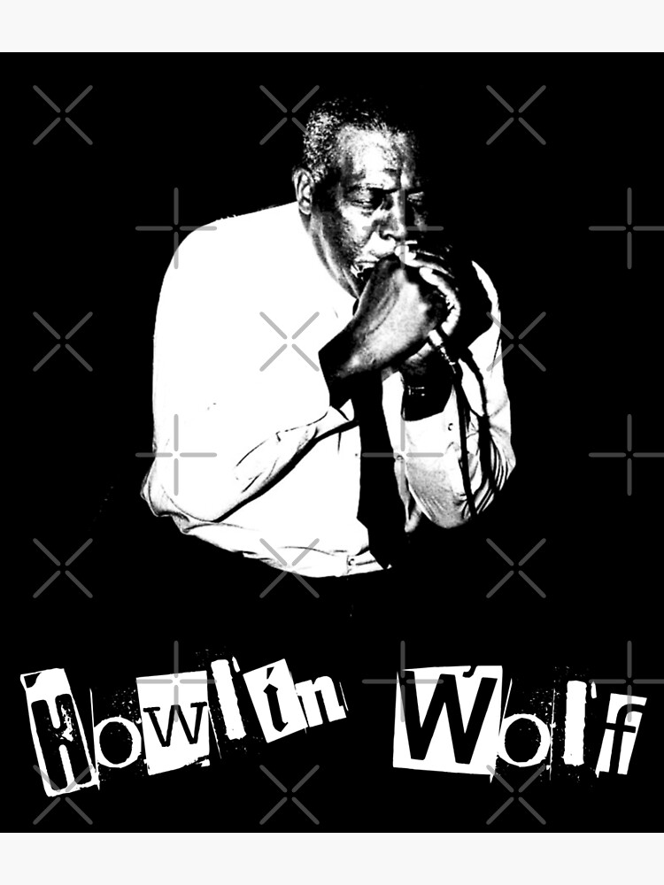 Disover Howlin Wolf Harmonica Punk Premium Matte Vertical Poster