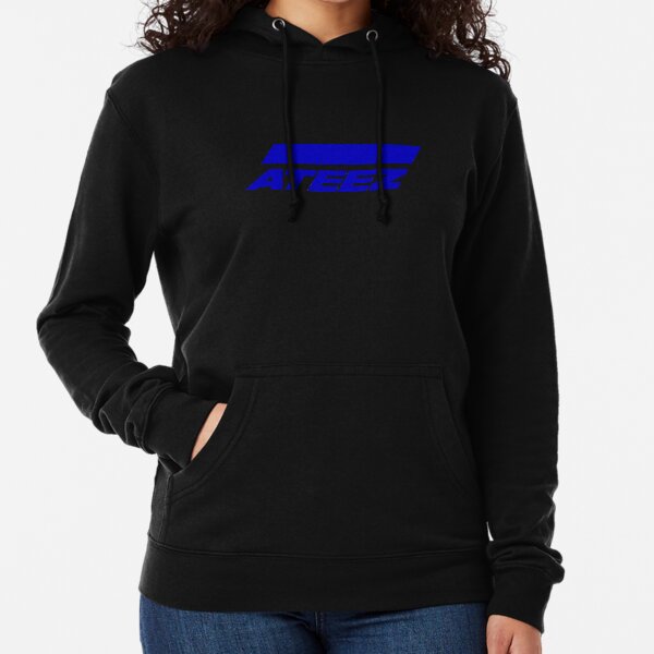 Logo ATEEZ (Action pour répondre) (Bleu) Sweat à capuche léger