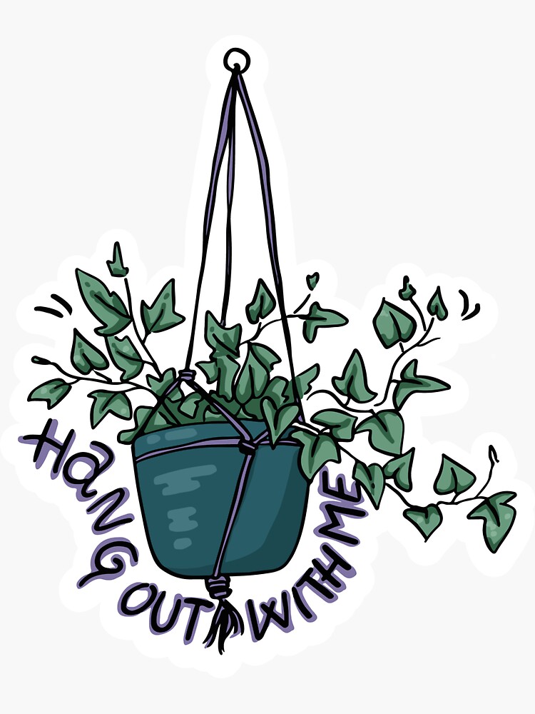 "Ivy hanging plant" Sticker for Sale by wickedfriday | Redbubble