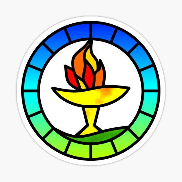 Stained Glass Chalice Sticker