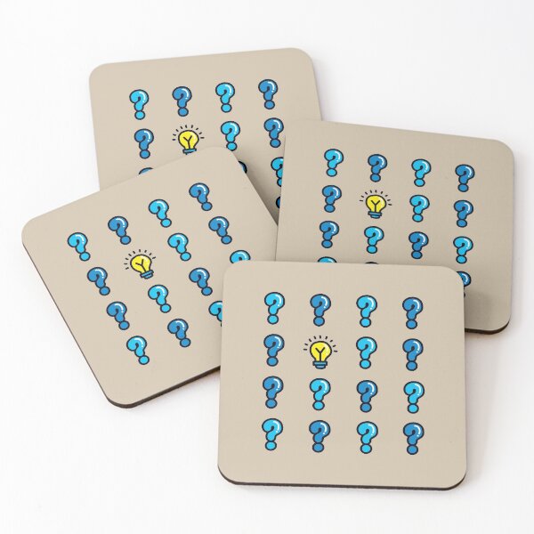 Item preview, Question Marks and Light Bulb - Odd One Out designed and sold by pixelinga.
