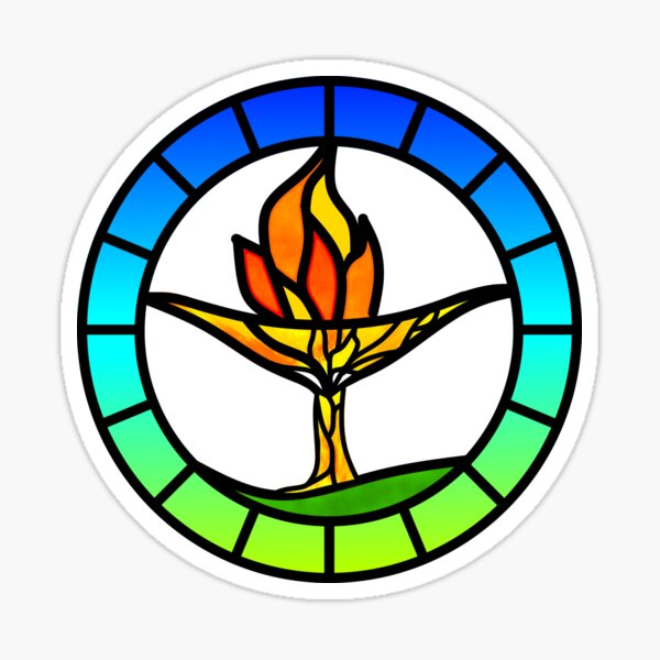 Stained Glass Chalice Tree Sticker