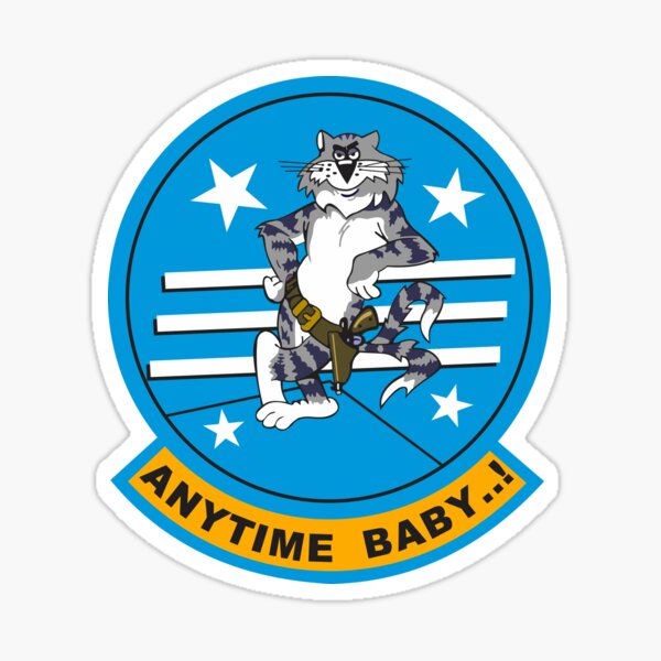 F-14 Tomcat jederzeit Baby! - Aufnäher - Clean Style Sticker