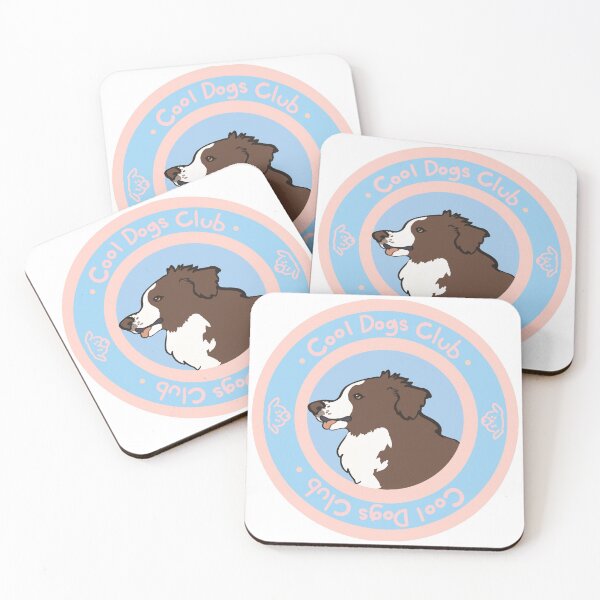 Item preview, COOL DOGS CLUB Red tri Aussie / red Tricolor Australian Shepherd dog designed and sold by Ivy Fox Illustration.