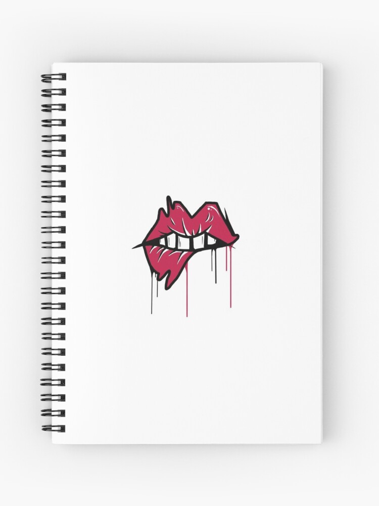 Cuaderno de espiral «Graffiti para morderse los labios» de Cyniic |  Redbubble