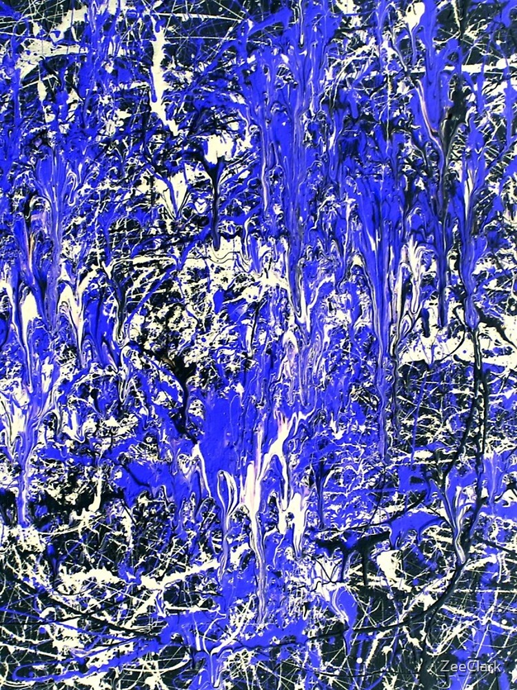 Abstract Jackson Pollock Painting Original Art Titled: Blue Abstract Jackson Pollock Painting Original Art Titled: Blue
