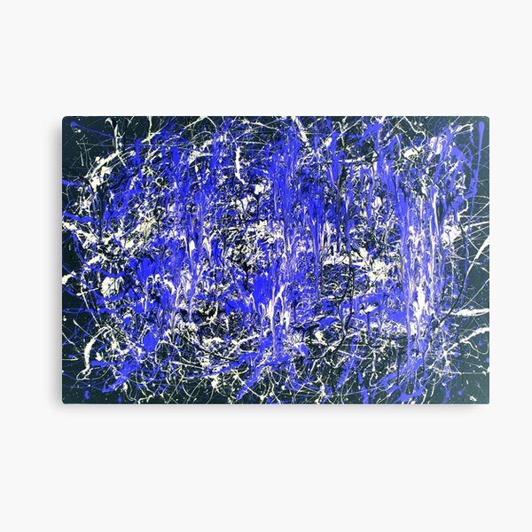Vista previa del artículo con la obra «Pintura abstracta de Jackson Pollock, arte original titulado: Blue Dance», diseñado y vendido por ZeeClark.