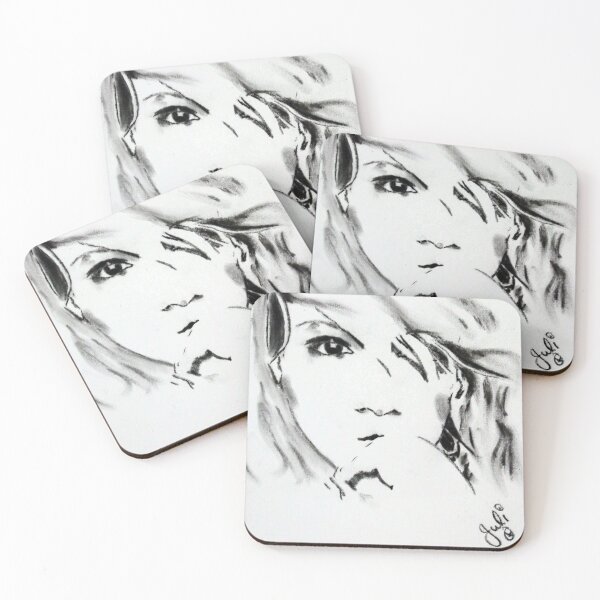 Item preview, Charcoal Girl on Canvas designed and sold by Krusty.