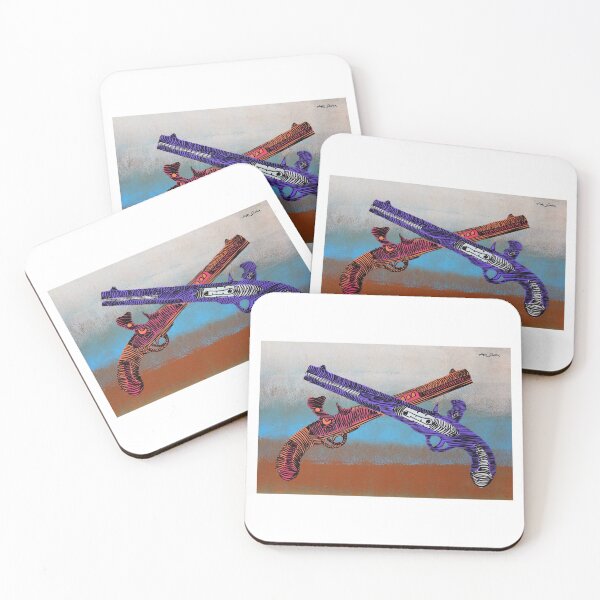 Artikelvorschau, Crossed Pistols By ArtGuru 0104 - Acrylic On Paper entworfen und verkauft von Art Guru.