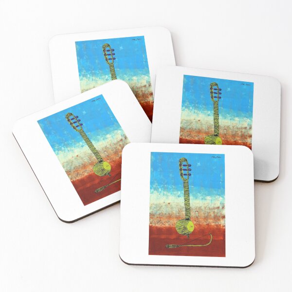 Item preview, Yellow Sitar By ArtGuru 0106 - Acrylic On Paper designed and sold by Art Guru.