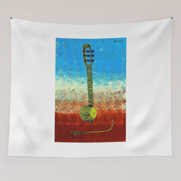 Aperçu de l'œuvre Yellow Sitar By ArtGuru 0106 - Acrylic On Paper créée et vendue par Art Guru.