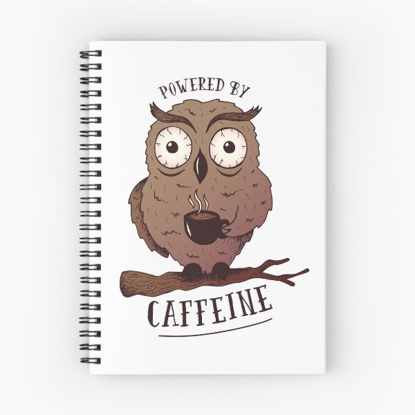 Item preview, Owl drinks too much coffee designed and sold by Frergo.