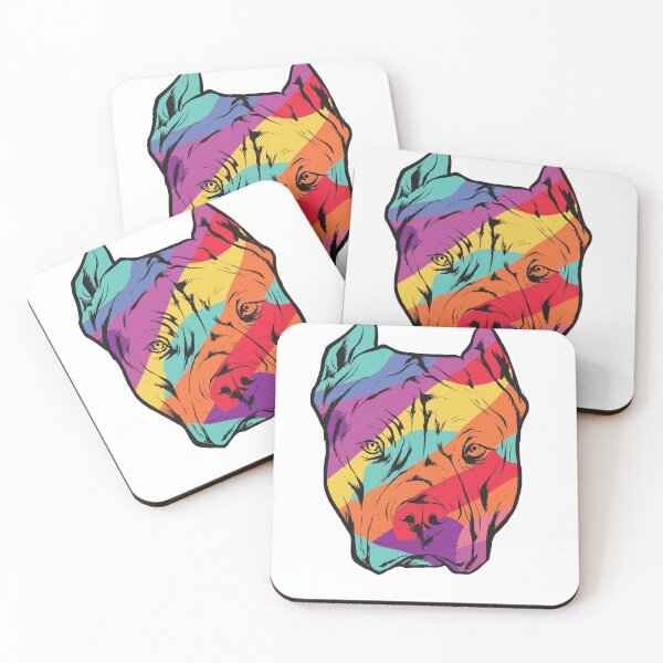 Item preview, Colorful pit bull designed and sold by Frergo.