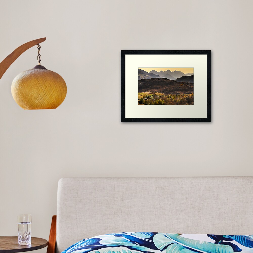 Silhouetted Sisters Framed Art Print