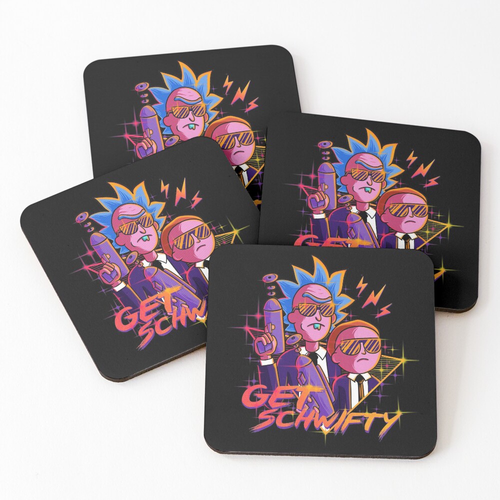 get schwifty Coasters (Set of 4)
