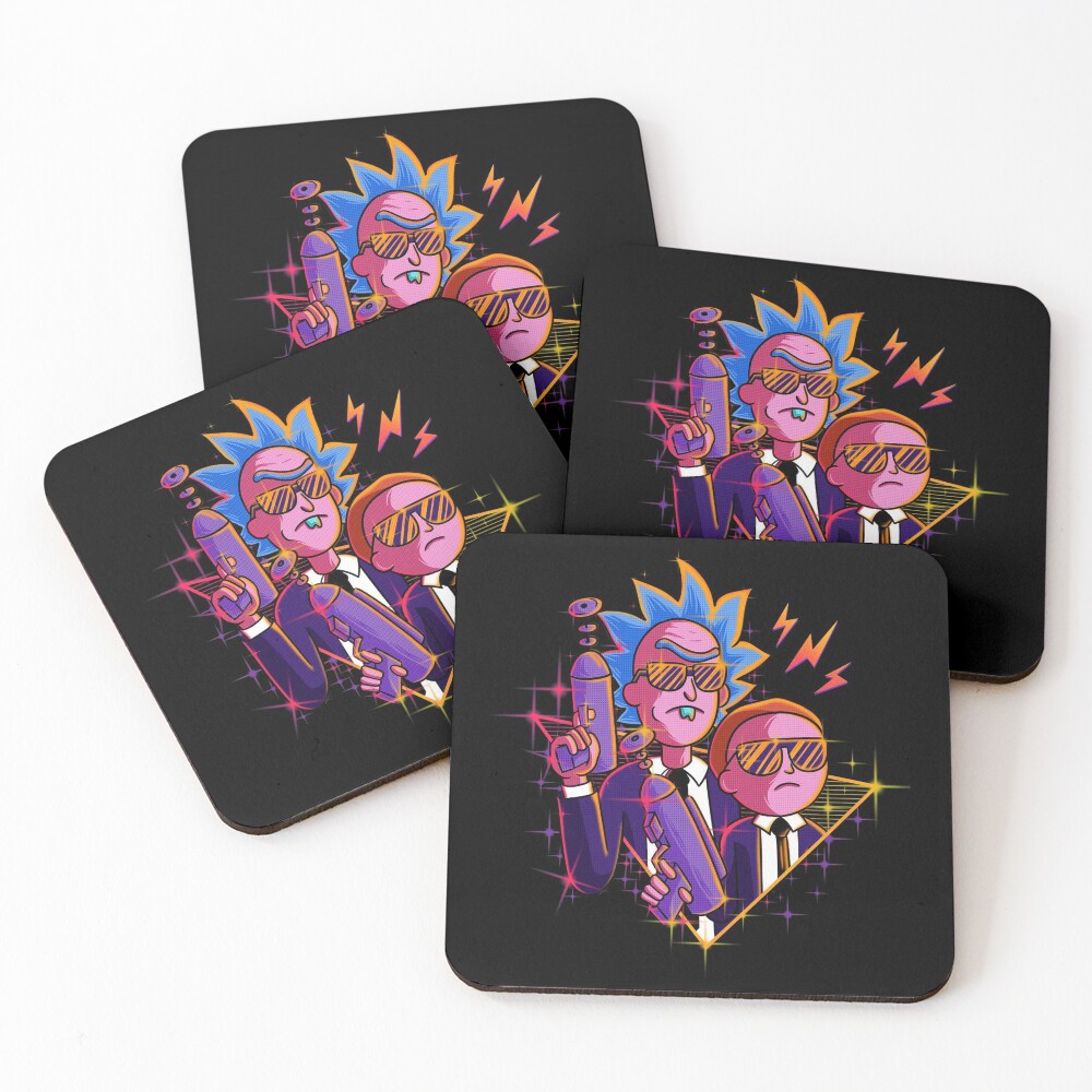 rick and morty Coasters (Set of 4)