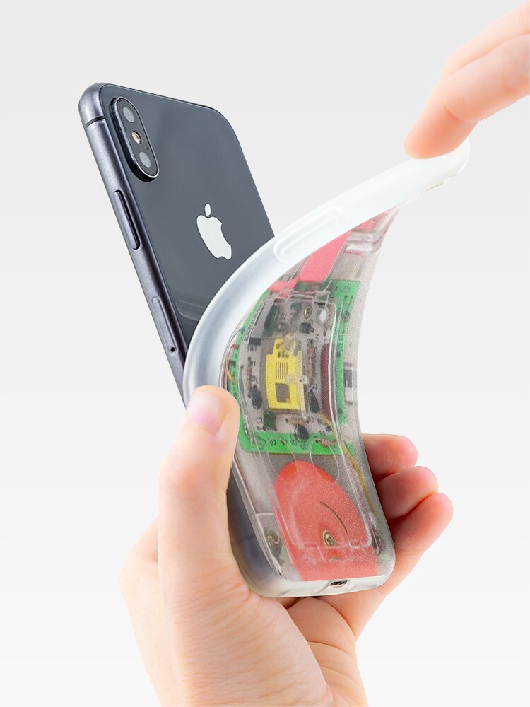 Alternate view of 80's Eighties Transparent Translucid Conairphone Neon Brights iPhone Case