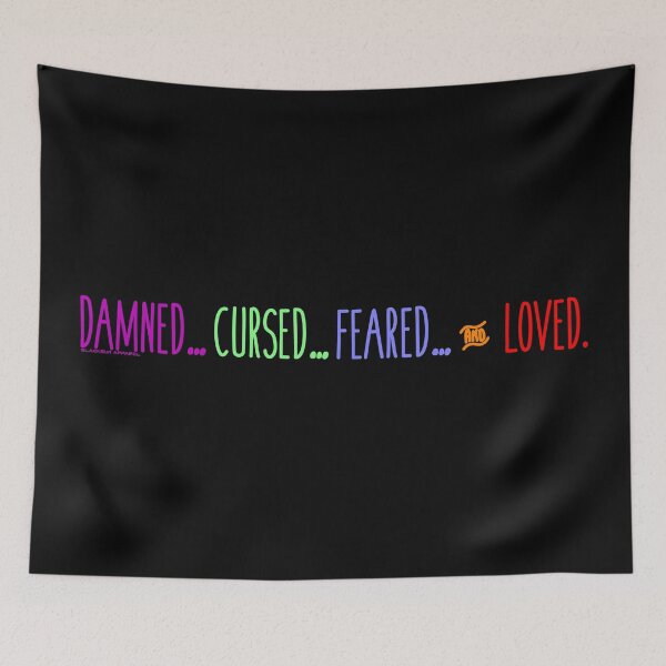 Item preview, Damned Cursed Feared & Loved designed and sold by BLACKSUN-SHOP.
