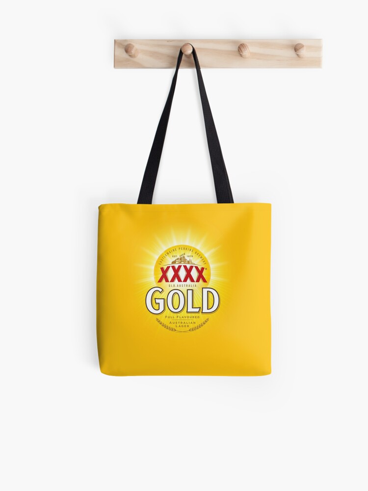 gold tote handbag