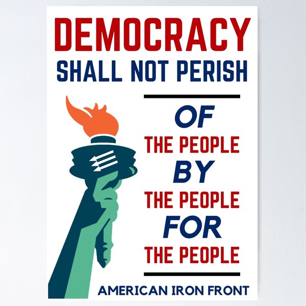 Item preview, Democracy Shall Not Perish Poster designed and sold by IFUSA.