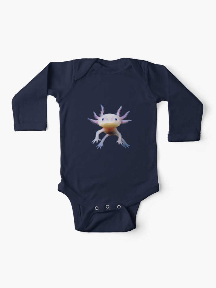 Cute Axolotl Salamander Amphibian Mexican Walking Fish Baby One Piece By Mpdesigns73 Redbubble