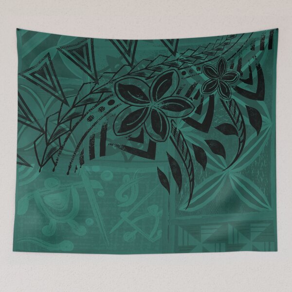 Item preview, Old Samoa Teal Tribal designed and sold by sunnthreads.