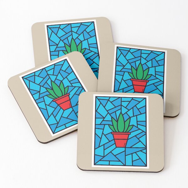Artikelvorschau, Aloe Vera - Faux Glasmalerei entworfen und verkauft von pixelinga.