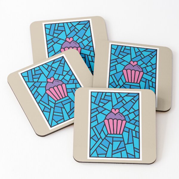 Item preview, Cupcake - Faux Stained Glass designed and sold by pixelinga.
