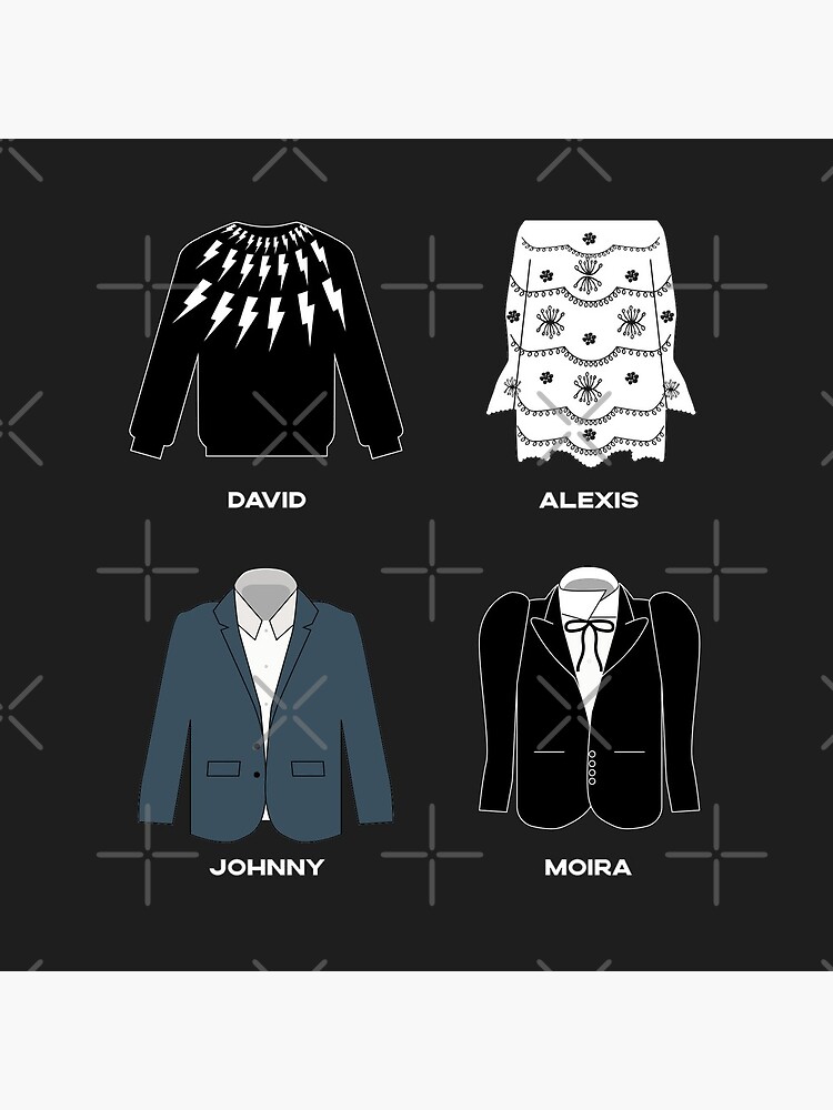 Schitt's Creek Iconic Costumes for David Rose, Johnny Rose, Moira Rose and Alexis Rose. by The-Goods