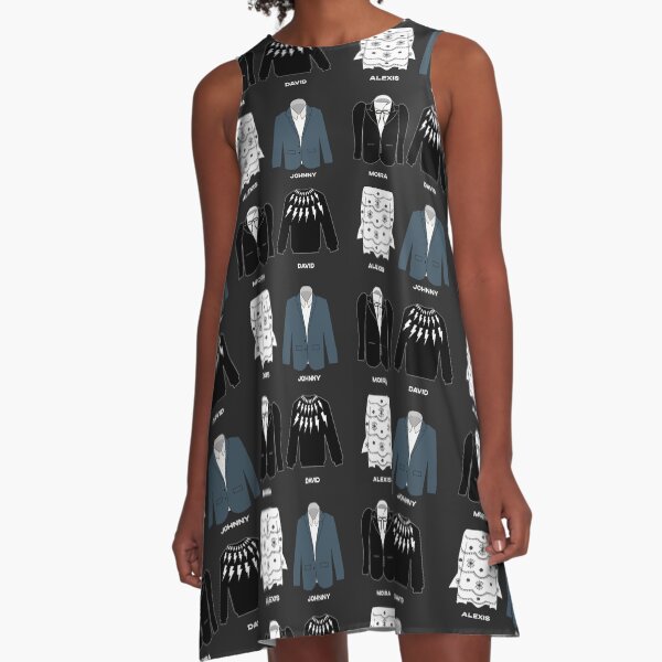 Schitt's Creek Iconic Costumes for David Rose, Johnny Rose, Moira Rose and Alexis Rose. A-Line Dress