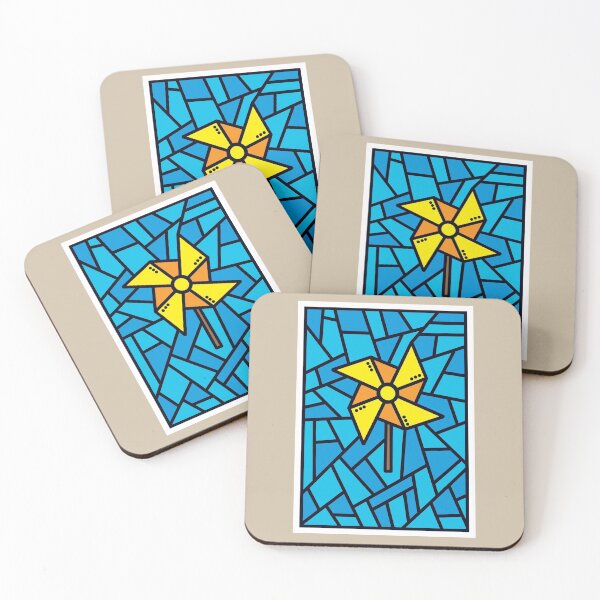 Item preview, Yellow Pinwheel - Faux Stained Glass designed and sold by pixelinga.