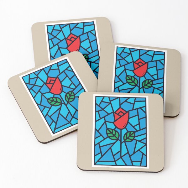 Item preview, Red Rose - Faux Stained Glass designed and sold by pixelinga.