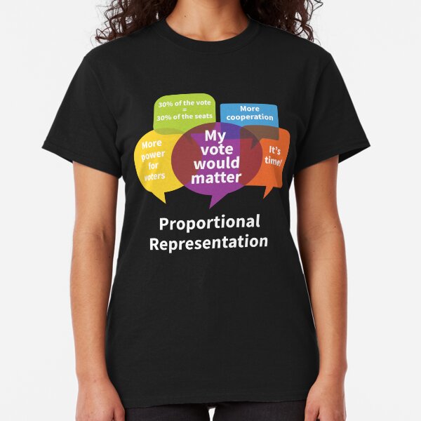 Why proportional representation? For dark background Classic T-Shirt