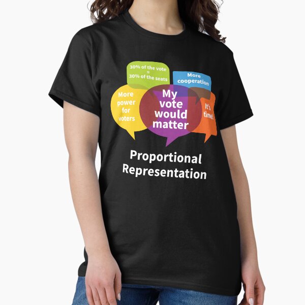 Why proportional representation? For dark background Classic T-Shirt