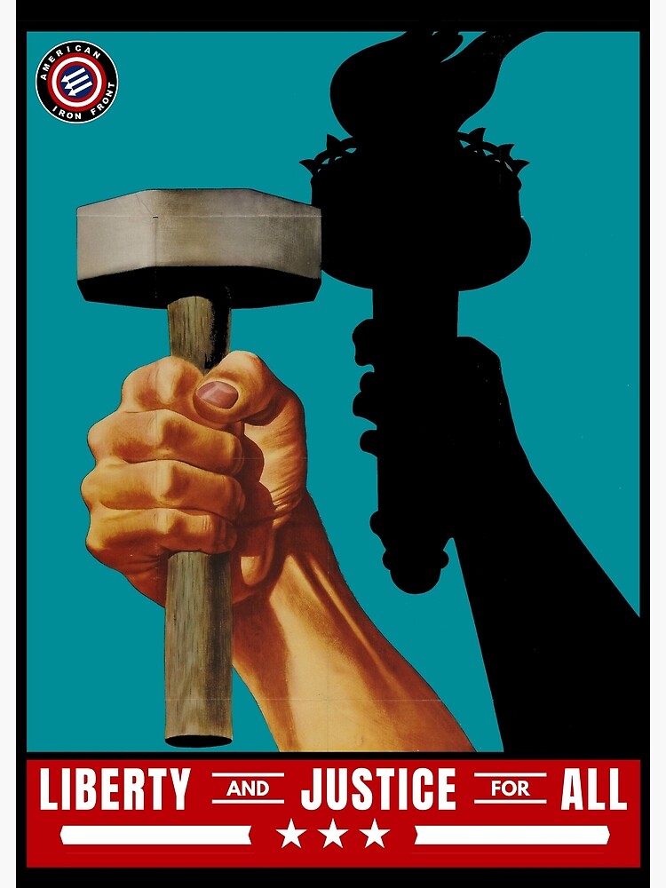  liberty and justice for all poster for sale by ifusa redbubble