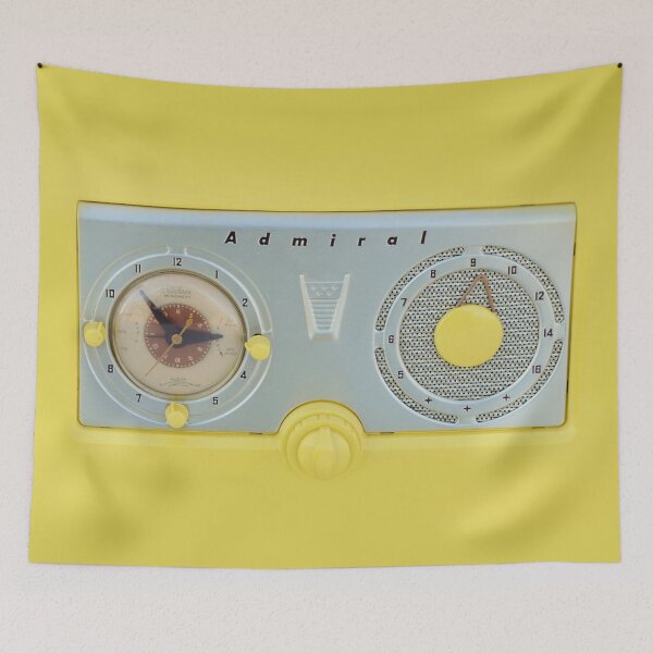 Item preview, Classic Vintage Admiral Bakelite Yellow Radio Clock  designed and sold by Plastic Memory Archive.