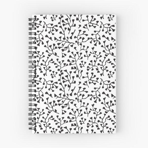 Aperçu de l'œuvre Motif de jardin minimaliste en noir et blanc avec des feuilles et des fleurs créée et vendue par StudioArt63.