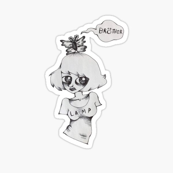 "bröther may i have a lamp?" Sticker by willrainy01 Redbubble